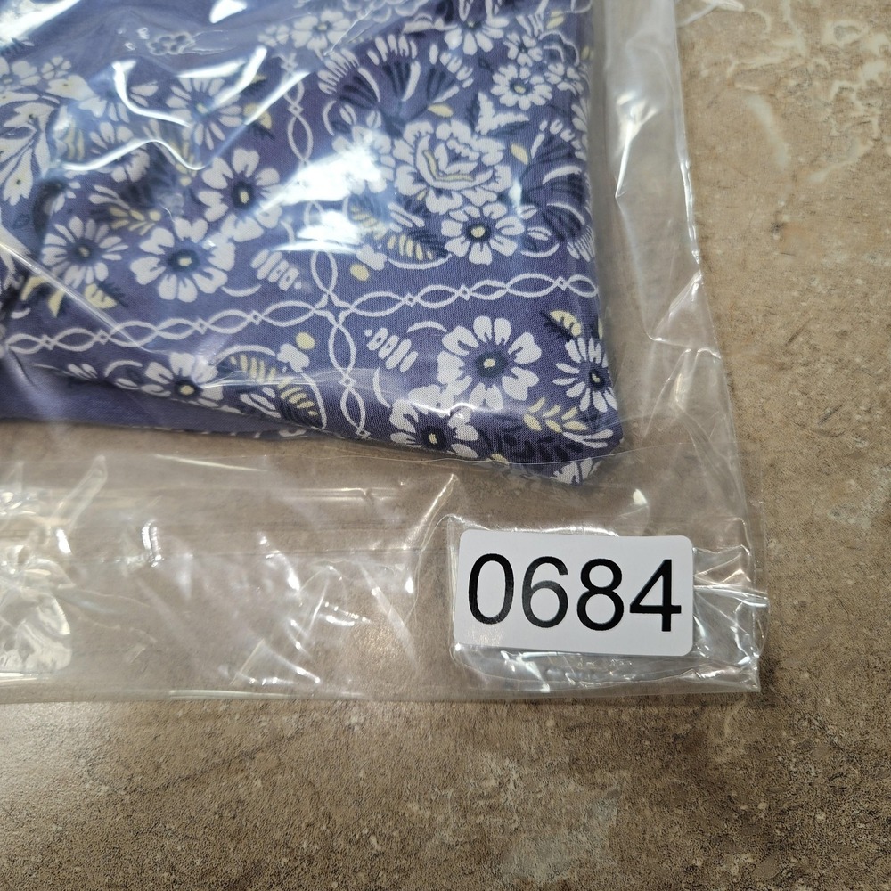 Victoria's Secret‎ Shirt Womens Large Blue Floral Bandana Button Down Nightshirt - Picture 9 of 10